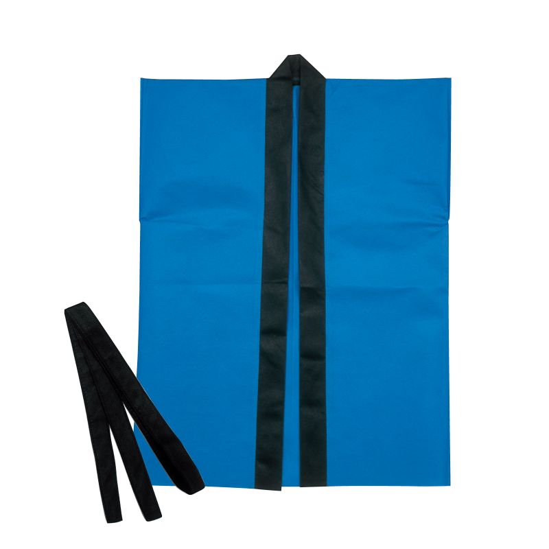 カラー不織布ハッピ子供用袖無J青