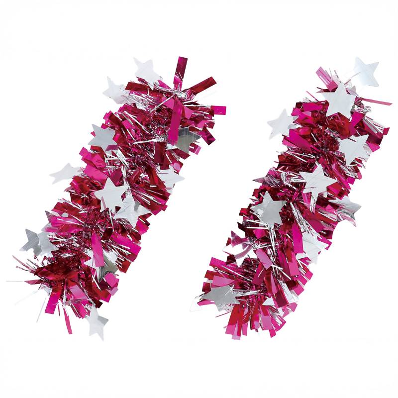 キラキラパッチンリストバンド 2個組 桃/銀