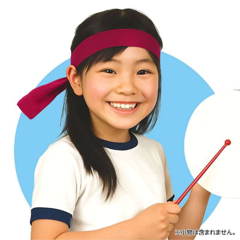 コットンはちまき/カラーハチマキ えんじの紹介画像3