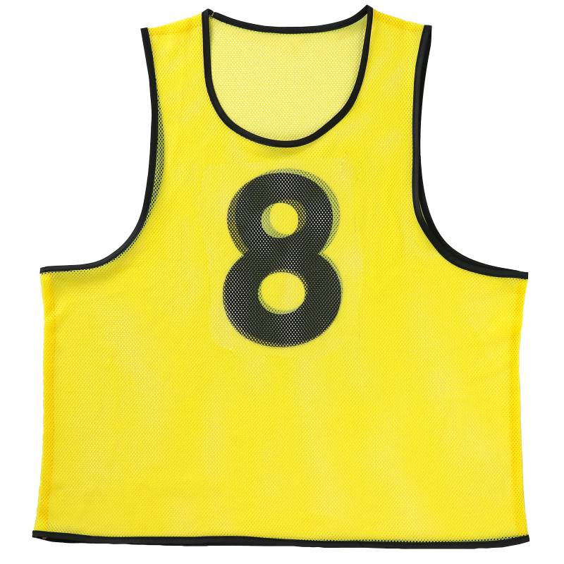 チームベスト/ビブス Fサイズ 10枚組 (1～10) 蛍光オレンジ