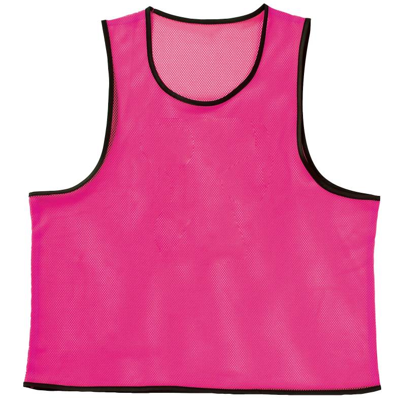 チームベスト/ビブス Fサイズ無地 蛍光ピンク