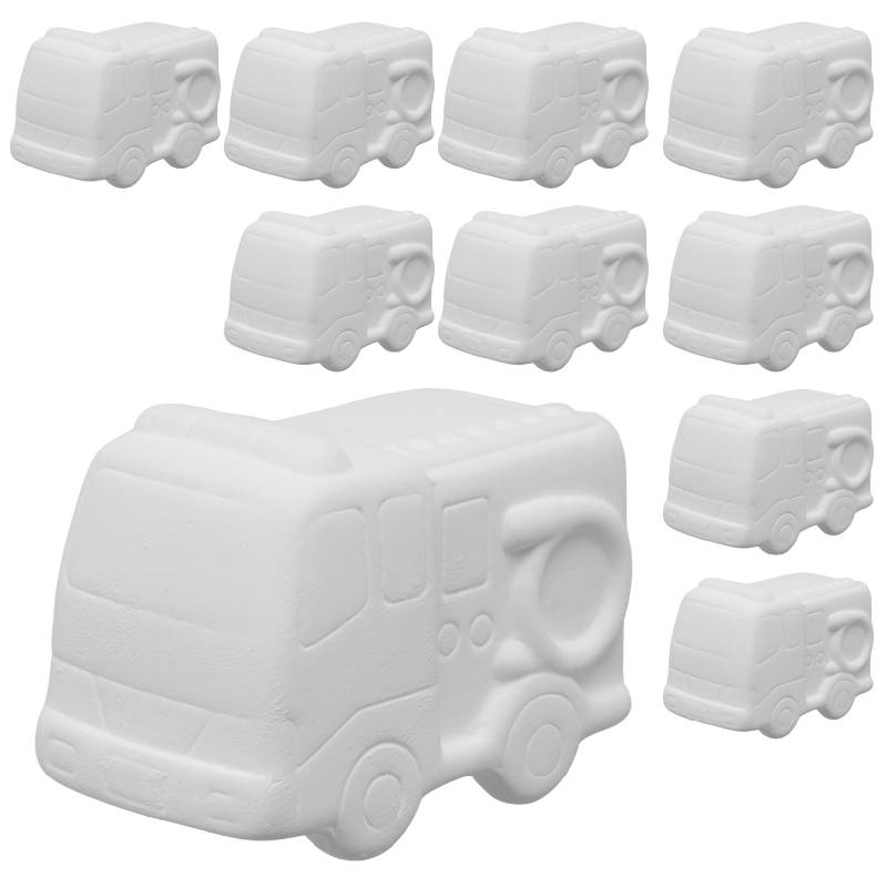おえかき陶器 のりもの 消防車 10個セット