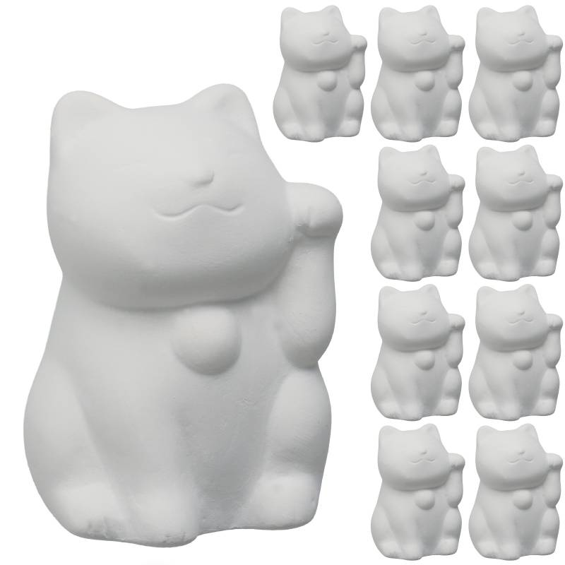 商品の説明 ⇒ 他のクラフト工作用品を見る 商品説明：立体ぬりえで、想像力全開！好きな色にぬって自分だけのキャラクターをつくろう！手のひらサイズの真っ白な陶器にお子様から大人までお楽しみいただけるおえかきシリーズです。好きな色、好きな顔をリアルに描いたり、アイデアひとつで変身させたり、シリーズで揃えたり、楽しみ方はいろいろ。お子さまの創造力を思う存分発揮できます。作品完成後は思い出のインテリアとしておうちに飾れます。陶器と推奨の画材 (カラーペンなど)があればどこでもすぐに出来るお手軽さが魅力です。立体へ着色することによって、空間認知能力を刺激し、知育教育や脳のトレーニングに効果があります。水族館や動物園はもちろん、商業施設などのイベント会場や学童保育、学校でのPTA活動、介護施設のレクリエーションなど幅広い会場・イベントで活躍できます。おえかき陶器 まねきねこ 招き猫 左手 10個セット 立体ぬりえ 陶器 お絵かき 手作り 工作キット 親子イベント ワークショップ 子ども 自由工作 自由研究 図工 夏休み 冬休み 小学校 中学校 大人 趣味 DIY 教材 イベント 景品 プレゼント おうち遊び 室内遊び注意:本商品は10個セットのみの販売です。ばら売りは行っておりません。素焼き陶器のため、落下などの強い衝撃で割れる場合があります。また、保管環境によって耐久性が異なります (冷暗所保管5〜10年程度、屋外や高温環境2年程度で劣化)。色付けの推奨画材は水性顔料系：マーカー、絵の具、色鉛筆です。水性の染料系マーカーも使用可能ですが、素材にしみこみやすいため薄い色から重ね塗りするのがコツです。クレヨン、油性マジックは重ね塗りしにくいほか汚れやすかったりするため推奨しておりません。また、絵の具の厚塗りは、乾燥後にひび割れる場合もございます。商品サイズ（単位mm)：約31×31×47mmセット内容：本体×10重量（g）：320材質：陶器 (素焼き)包装形態：箱入り販売単位：セット生産国：日本パーティ・イベント衣装・コスチューム・ワークショップ・宴会・知育・おもちゃ・工作・自由研究・子供会・宿題・学校教材・教育・運動会・発表会・キット・備品・クラフト・アーテック/Artec 激安手芸用品通販店ウイングスだからできる問屋価格です ※工場からのお取り寄せになりますので、ご注文が確定してもタイミングにより売り切れ・入荷待ち状態である場合がございます。 ※お使いのディスプレイや環境によって画像のお色と異なる場合がございます。予めご了承お願いします。 ご注意 ※工場からのお取り寄せになりますので、ご注文が確定してもタイミングにより売り切れ・入荷待ち状態である場合がございます。 ※お使いのディスプレイや環境によって画像のお色と異なる場合がございます。予めご了承お願いします。