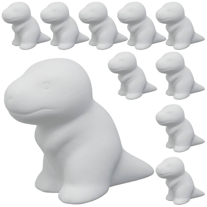 乐天商城 - おえかき陶器 きょうりゅうティラノサウルス 10個セット