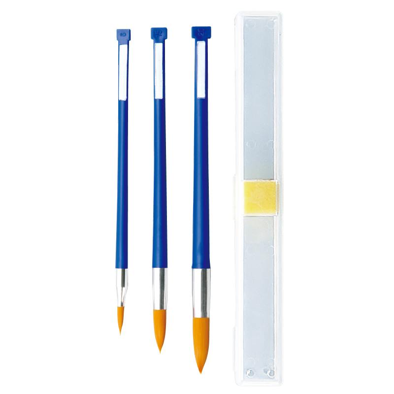 アクワ水彩ナイロン筆 3本組（画筆箱入）