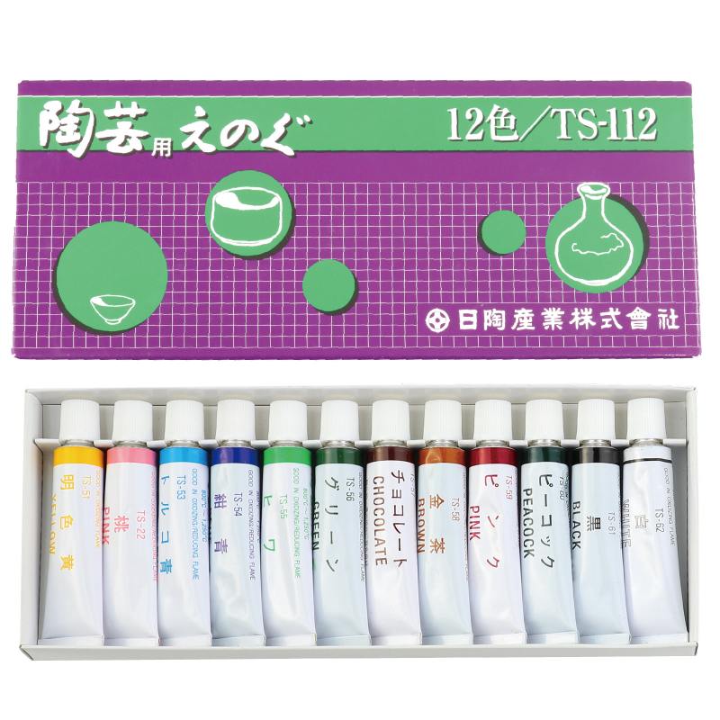 其它 - 陶芸絵具 楽焼12色セット チューブ入