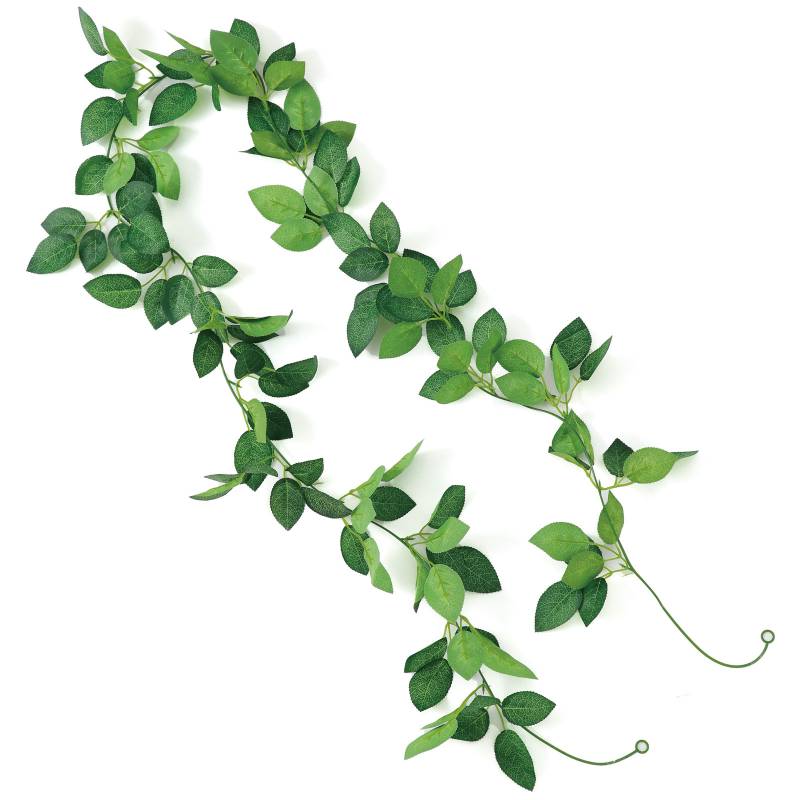 インテリア用造花 ガーランド バラ 葉のみ フェイクグリーン
