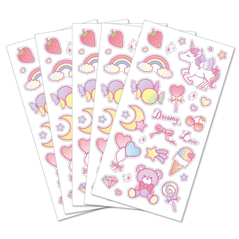 透明デコシール ファンシー 5枚組