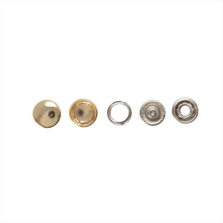 アメリカンホック 10mm ゴールド 6組入り 打ち具付き カネエム