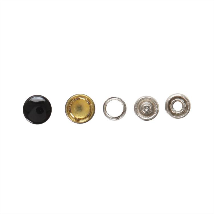アメリカンホック 10mm ブラック 6組入り 打ち具付き カネエム