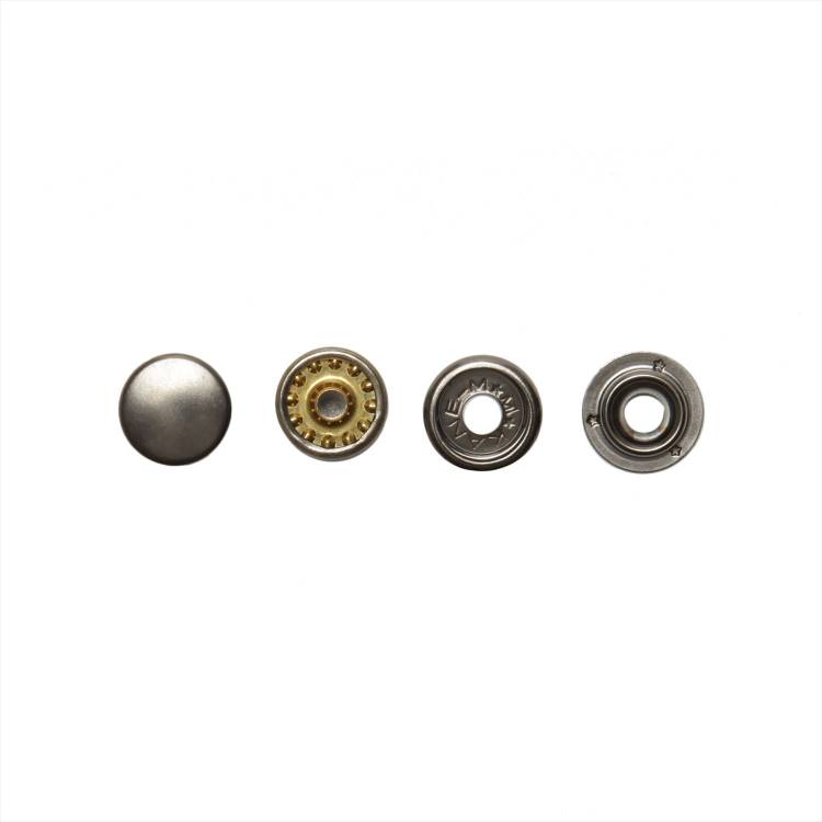 着脱強め ドットボタン 13mm ニッケル 打ち具付き カネエム