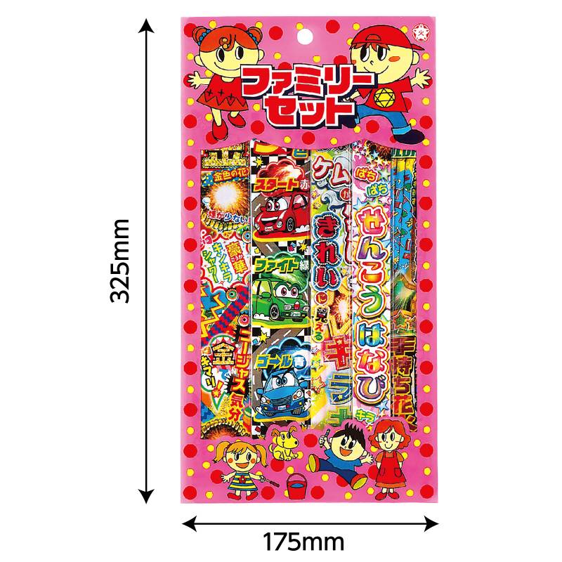 手芸問屋ウイングスの玩具花火 ファミリーセット S｜アングル3