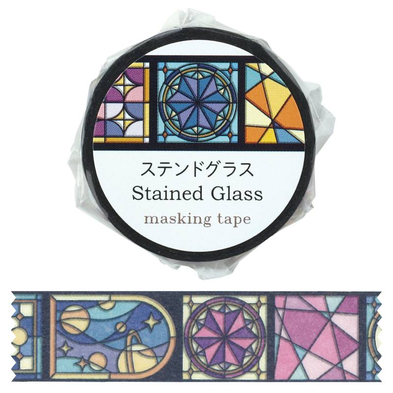 商品の説明 ⇒ 他の文房具/ノートを探す 商品説明：手帳やラッピングに、彩りきらめくステンドグラスをステンドグラスの模様をモチーフにしたマスキングテープです。繊細な色合いで描かれたガラス細工のような美しさが魅力。貼るだけで上品で華やかなアクセントを添えてくれます。1.5cm幅×5m巻で、日常使いにちょうどいいサイズ感。手帳やノート、ラッピングなど幅広い用途で楽しめます。マスキングテープ　ステンドグラス　デザインマスキングテープ　和紙テープ　マステ　幅15mm　5m巻　手帳　ノート　ラッピング　ギフト包装　プレゼント　かわいい　文房具　デコレーションテープ　ステーショナリー　注意:お使いのモニター設定、お部屋の照明等により実際の商品と色味が異なる場合がございます。商品サイズ（単位mm)：幅1.5cm×5m巻セット内容：本体のみ重量（g）：8材質：和紙包装形態：袋入り販売単位：個生産国：日本パーティ・イベント衣装・コスチューム・ワークショップ・宴会・知育・おもちゃ・工作・自由研究・子供会・宿題・学校教材・教育・運動会・発表会・キット・備品・クラフト・アーテック/Artec 激安手芸用品通販店ウイングスだからできる問屋価格です ※工場からのお取り寄せになりますので、ご注文が確定してもタイミングにより売り切れ・入荷待ち状態である場合がございます。 ※お使いのディスプレイや環境によって画像のお色と異なる場合がございます。予めご了承お願いします。 ご注意 ※工場からのお取り寄せになりますので、ご注文が確定してもタイミングにより売り切れ・入荷待ち状態である場合がございます。 ※お使いのディスプレイや環境によって画像のお色と異なる場合がございます。予めご了承お願いします。