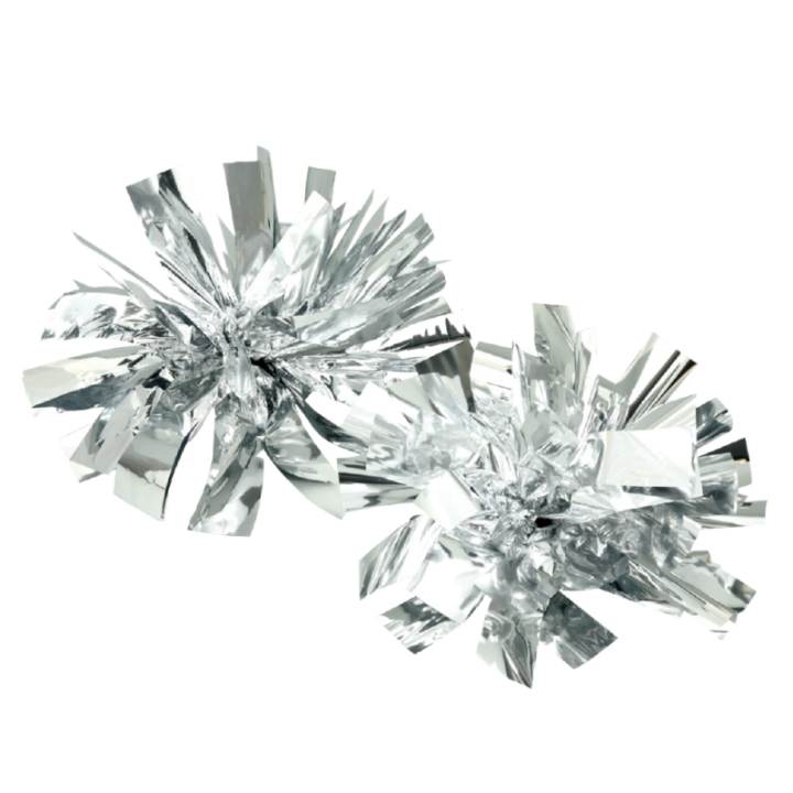 【2個一組】ハンドフリーチアポンポンシルバー