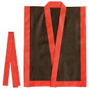 カラー不織布エイサー打掛黒(襟赤)S帯付