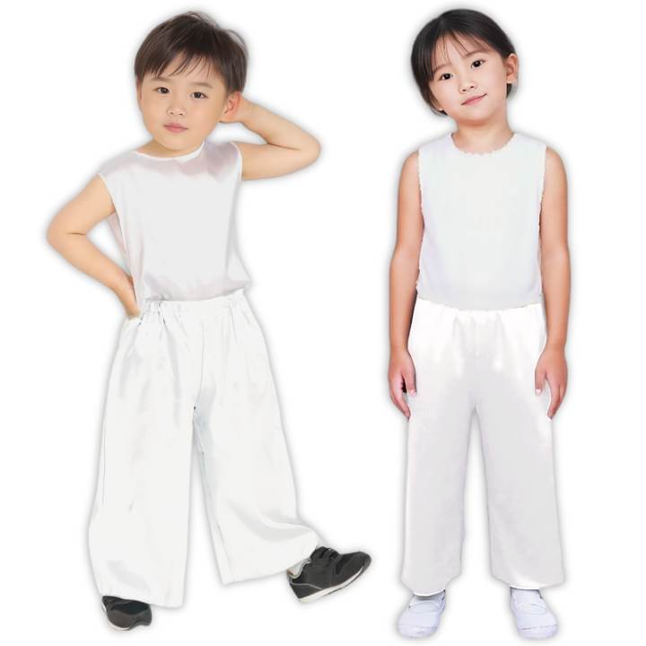 ソフトサテンズボン C 白