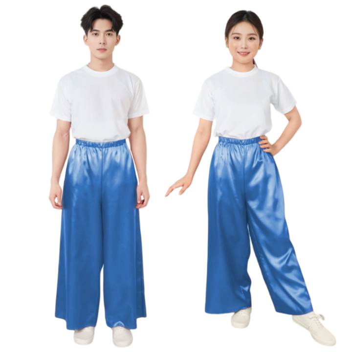 乐天商城 - ソフトサテンズボン LL 青