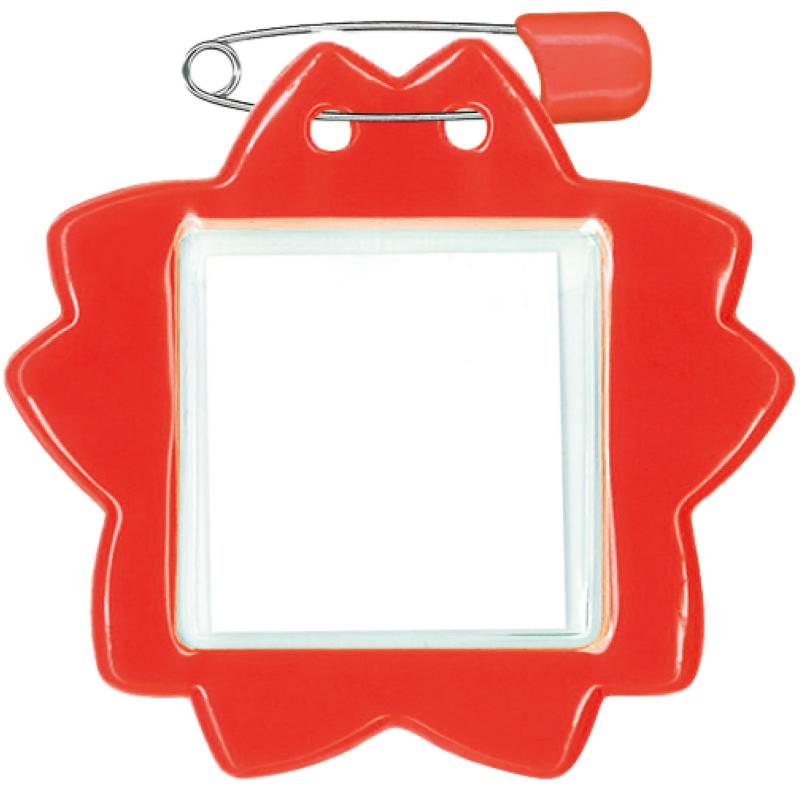 桜型名札 1枚パック レッド