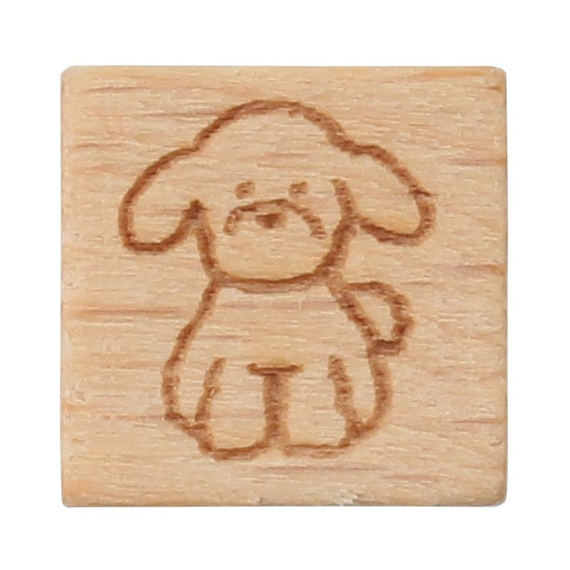 乐天商城 - 木柄スタンプ10 トイプードル