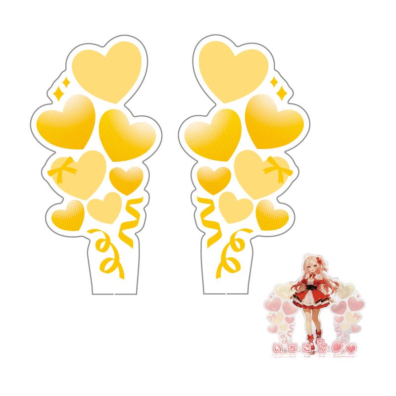 乐天商城 - おなまえジオラマアクリルスタンド ハート イエロー