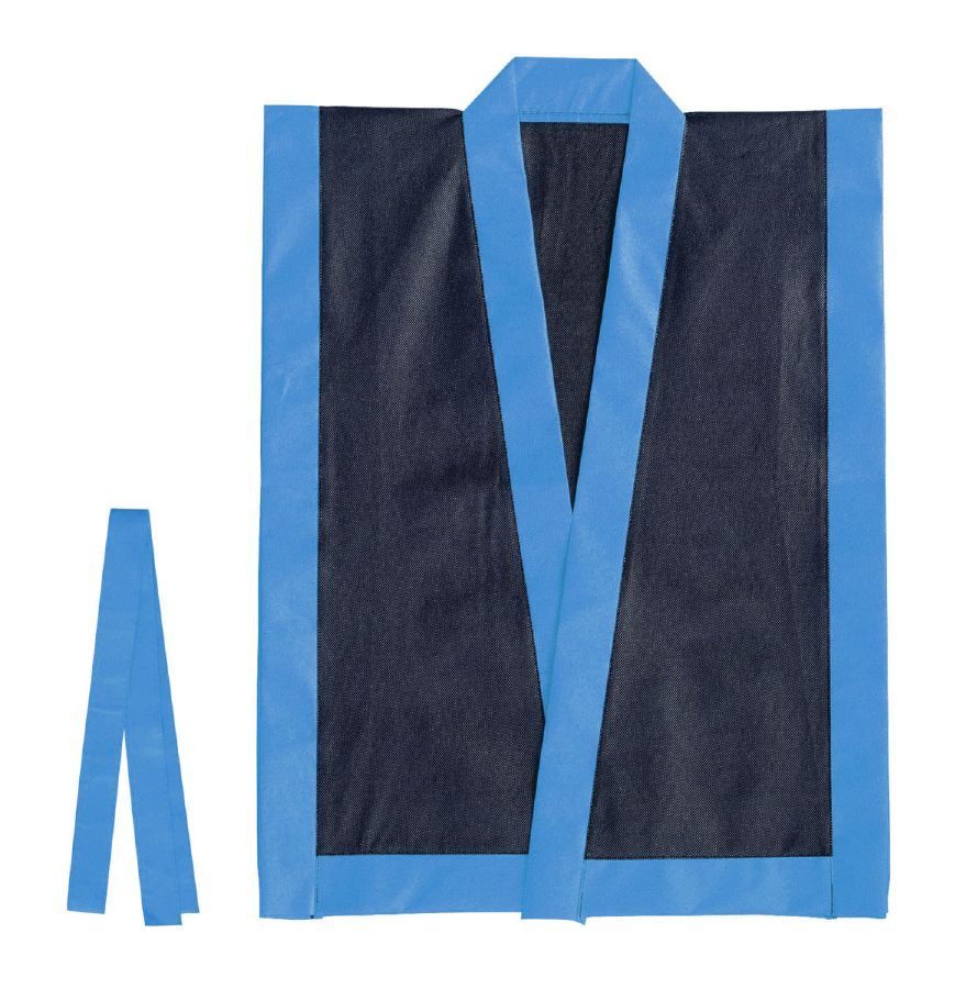 カラー不織布エイサー打掛黒(襟青)J帯付