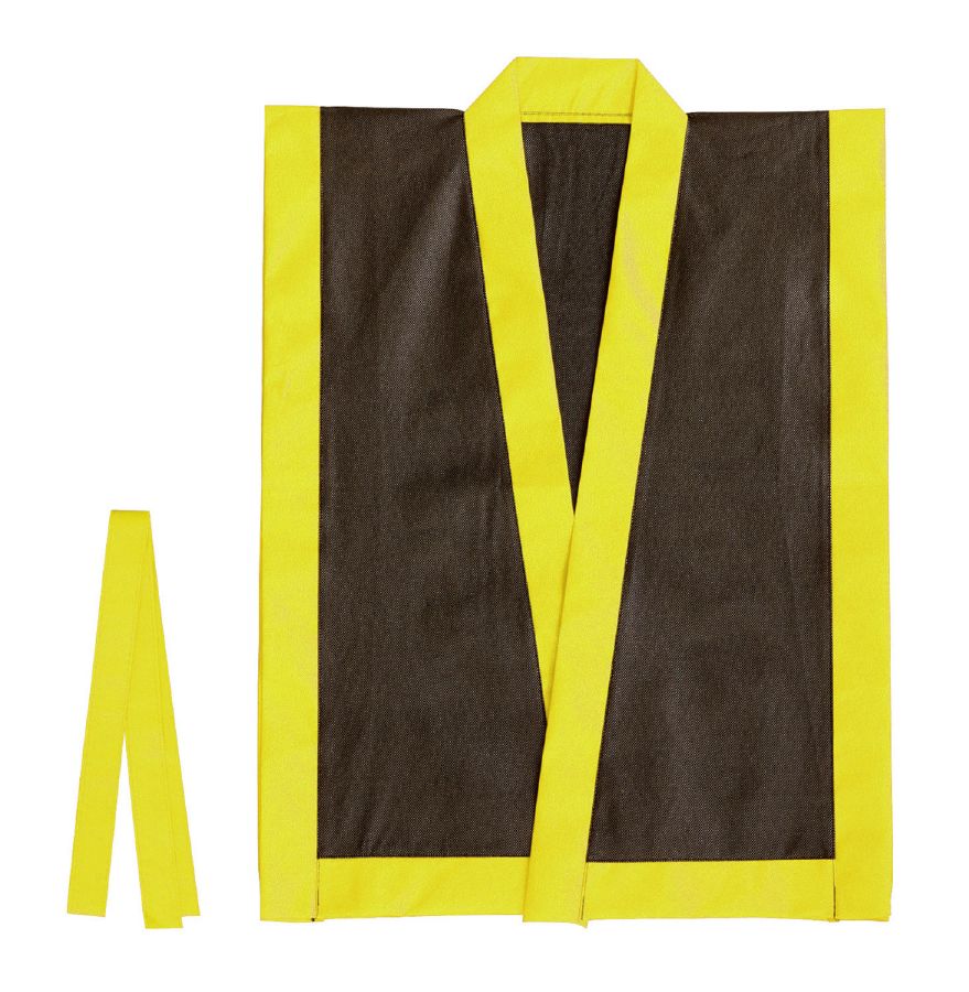 カラー不織布エイサー打掛黒(襟黄)J帯付