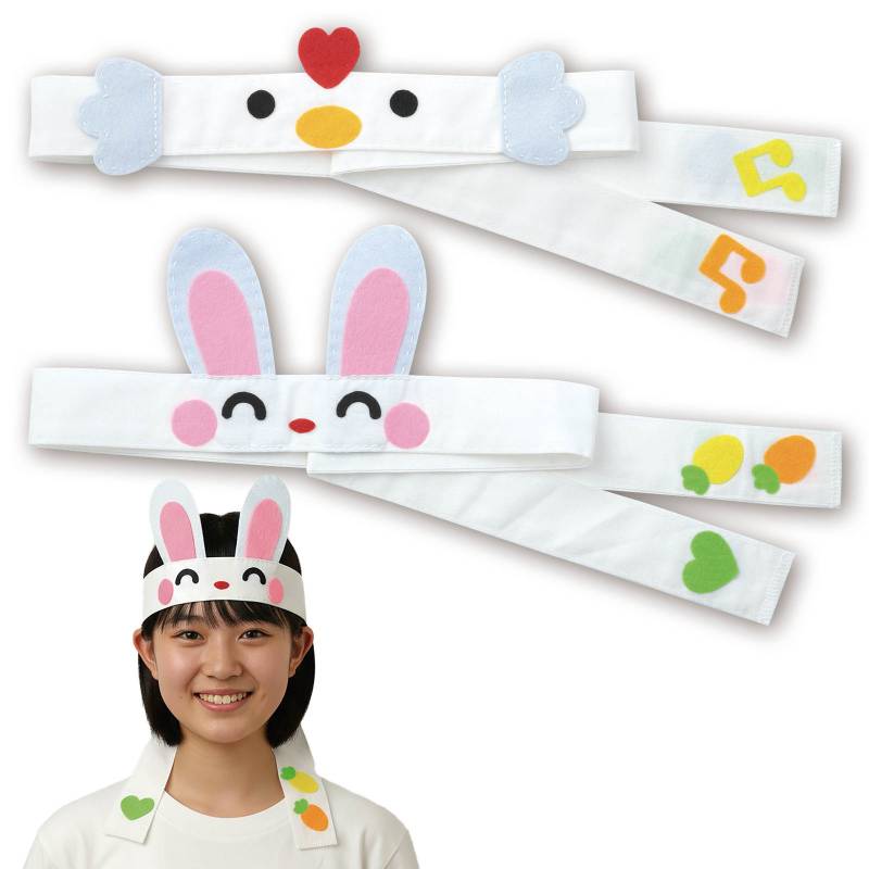 乐天商城 - キャラクターハチマキ ホワイト