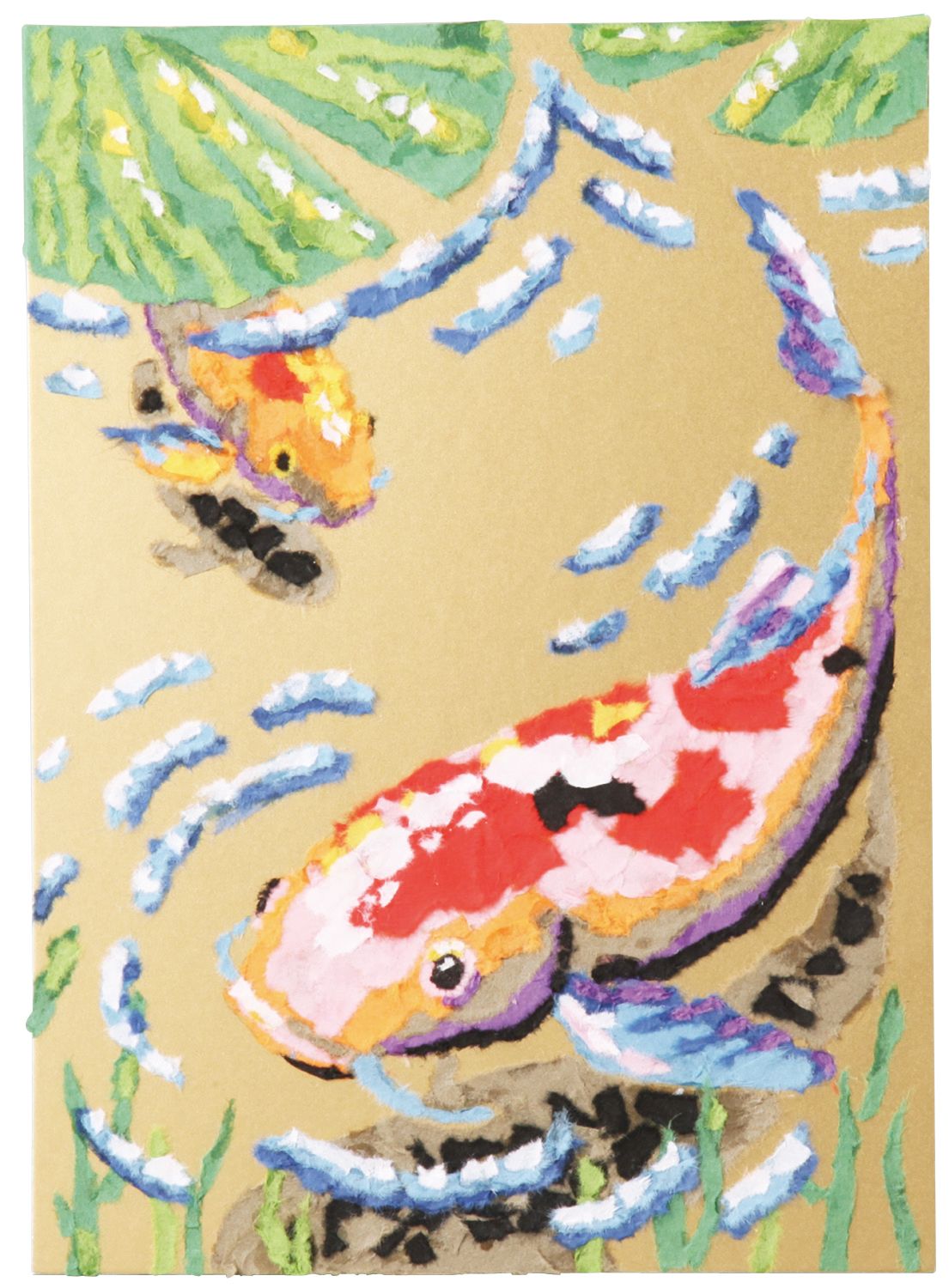 ちぎり絵セット（金色ベース）