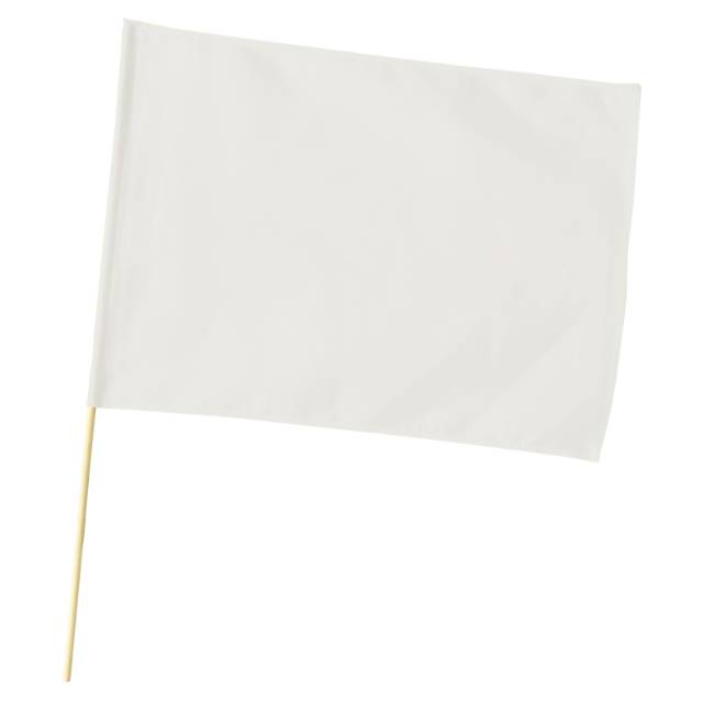 樂天商城 - 大旗 白 旗:W59×H44cm 旗竿:75cm（φ12mm）