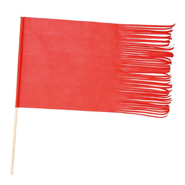 乐天商城 - ヒラヒラフラッグ 赤 旗:W79×H44cm 旗竿:75cm（φ12mm）
