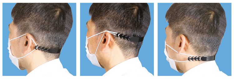 耳が痛くなりにくいマスクストラップ(黒)の紹介画像3