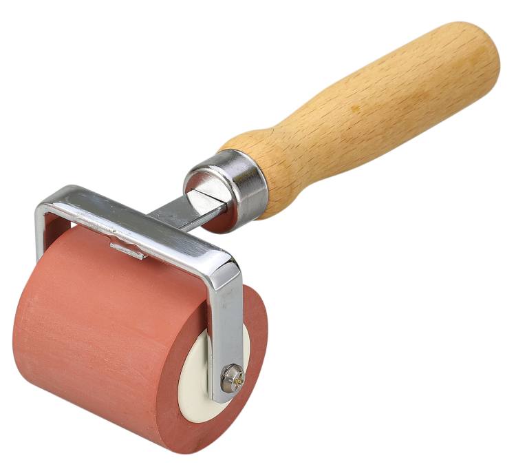 転圧ゴムローラー 赤 φ45×50?