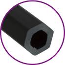 ナイロン六角黒軸デザイン筆 彩色筆中