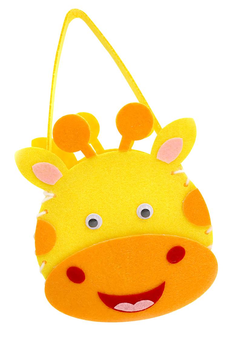 商品の説明 ⇒ 他のクラフト工作用品を見る 商品説明：カット済のシールを貼ると簡単に可愛いバッグが作れる！カット済・穴あけ済のフェルトパーツを専用針で縫い合わせるだけのキット商品サイズ（単位mm)：135×160×35mmセット内容：フェル...