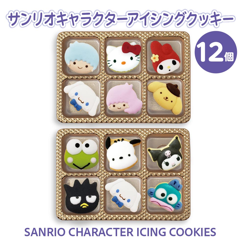 サンリオ キャラクター アイシング クッキー 12個(※11キャラクターが勢揃い+1個ランダム) キティーちゃん マイメロデ…