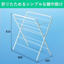 ●サイズ　約W800×D445×H810mm ●重量　約6.2kg ●材質　スチールパイプに粉体塗装 ●規格色　白 ●雑巾30枚掛 ●折りたたみ式