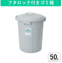 50L ポリバケツ ゴミバケツ 丸型 大容量 大きい 大型 プラスチック製 ごみ箱 ふた付きゴミ箱 蓋付き フタロック付きゴミ箱 中身が見えないゴミ箱 ダストボックス 屑入 シンプル おしゃれ 業務用 キッチン 厨房 深い 円筒 ロング 人気 密閉