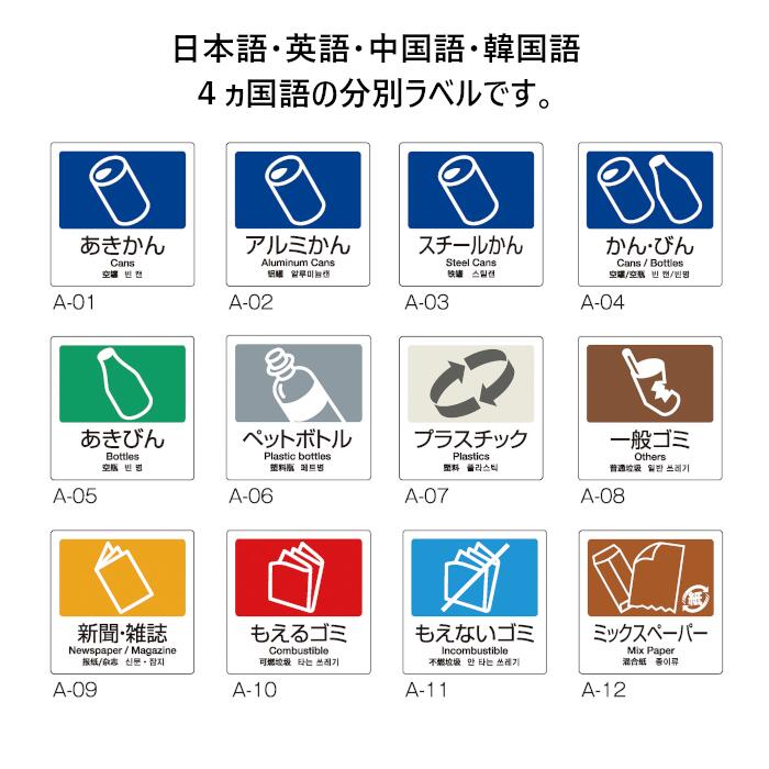 ゴミ分別 シール 4ヵ国語 ラベル ステッカー...の紹介画像3