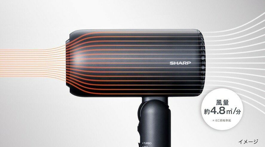 ウインクデジタル 楽天市場店のSHARP　ドライヤー・ヘアアイロン　IB-P300-B [アッシュブラック]｜アングル2
