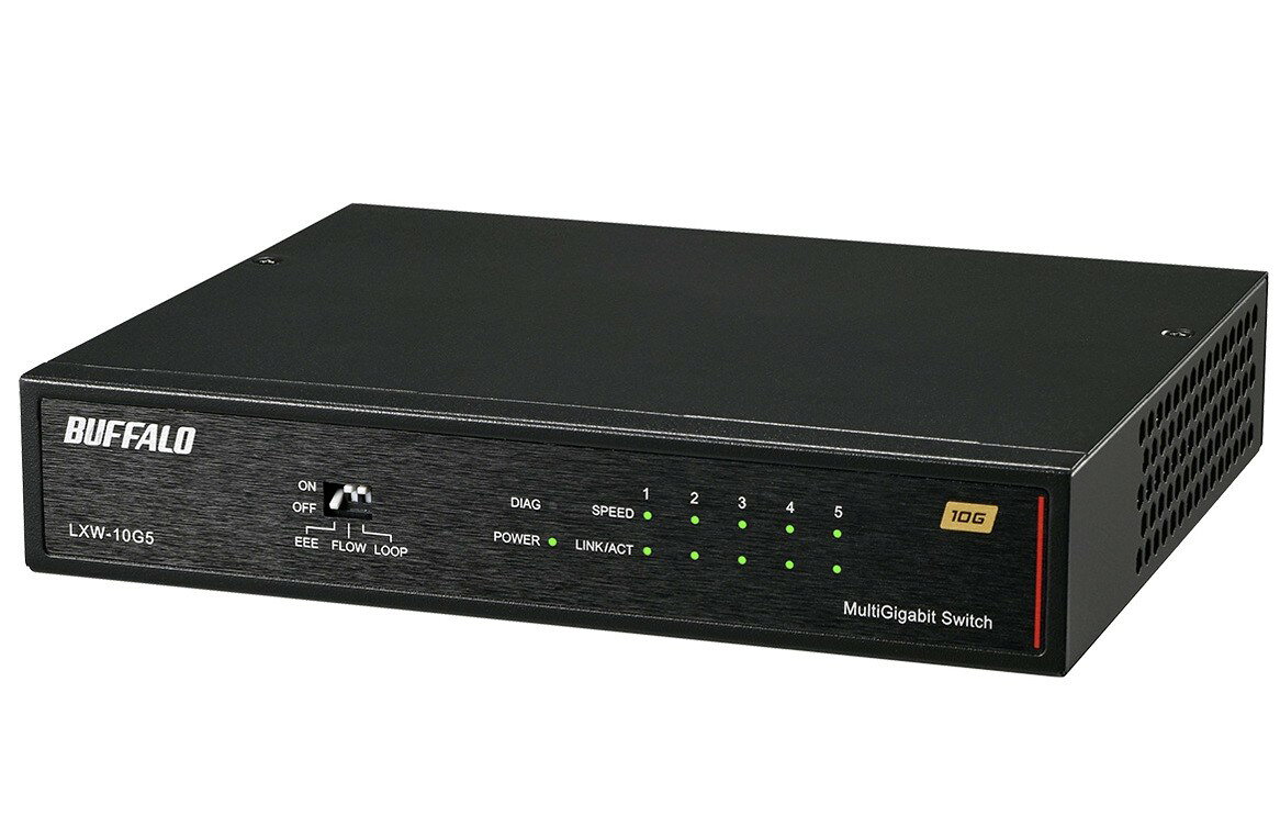 BUFFALO　ネットワークハブ　LXW-10G5 [ブラック]