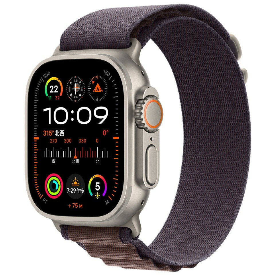 乐天商城 - 【多少のシュリンク破れ、箱のへこみがある場合があります】APPLE　スマートウォッチ　Apple Watch Ultra 2 GPS+Cellularモデル 49mm MREW3J/A [インディゴアルパインループ L]