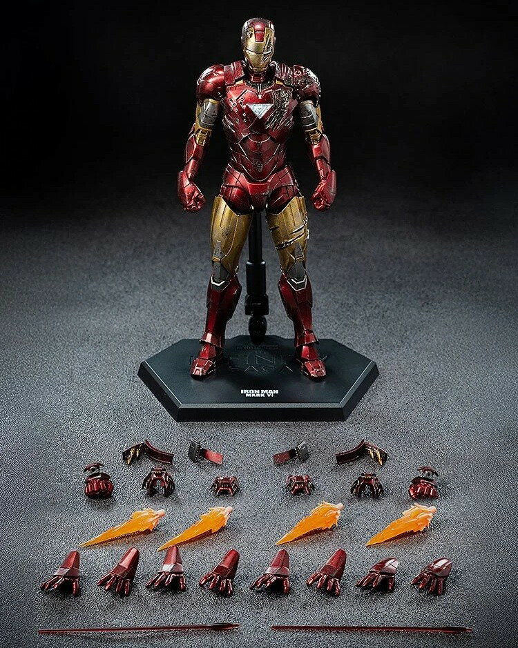 threezero　フィギュア　DLX Iron Man Mark 6 (Battle Damaged) (DLX アイアンマン・マーク6(バトルダメージ)) (完成品)