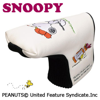 楽天ウイニングゴルフスヌーピーゴルフ　L型　パターカバー　（H-305） SNOOPY PEANUTS　ゴルフ　パター用ヘッドカバー　PC