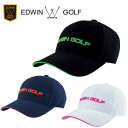 即納★40%OFFエドウィンゴルフ　ポリエステルツイルキャップ　EDC1936A(245223)　フリーサイズ(56-60cm)　EDWIN GOLF　エドイン　キャスコ