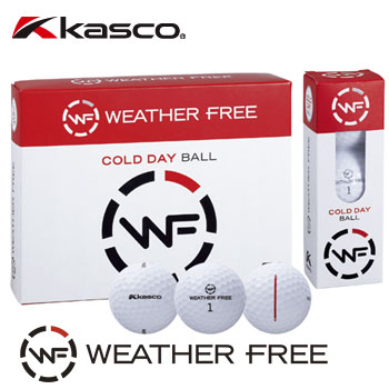 即納★キャスコ KASCO ウェザーフリー 冬用 1ダース 12球 ゴルフボール WEATHER FREE COLD DAY 