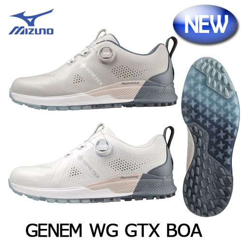 【足幅EEEE/4E】ミズノ　ジェネム　スパイクレス　GENEM WG GTX BOA 　51GQ2300　ゴルフシューズ　MIZUNO