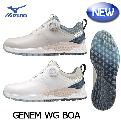 【足幅EEEE/4E】ミズノ　ジェネム　スパイクレス　GENEM WG BOA 　51GQ2305　ゴルフシューズ　MIZUNO