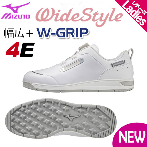 [NEW] [幅広4E]ミズノ　ワイドスタイル WG ボア　51GW2270　レディース　ゴルフシューズ　WIDE STYLE ...