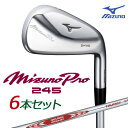 ミズノ ミズノプロ 245 アイアン 6本組(No.5～PW) N.S.PRO MODUS3 TOUR105 スチールシャフト（S／106.5g） 5KJXS33306 Mizuno Pro 245