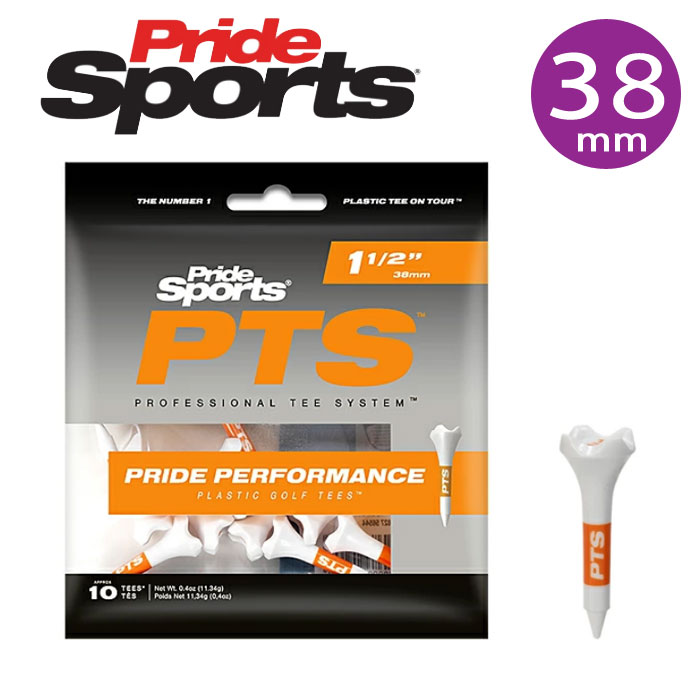 Rakuten - プライドスポーツ　パフォーマンスティー　オレンジ　38mm　（T-765）　PRIDE　PTS　ゴルフティー　PRIDE SPORTS　ショートティー